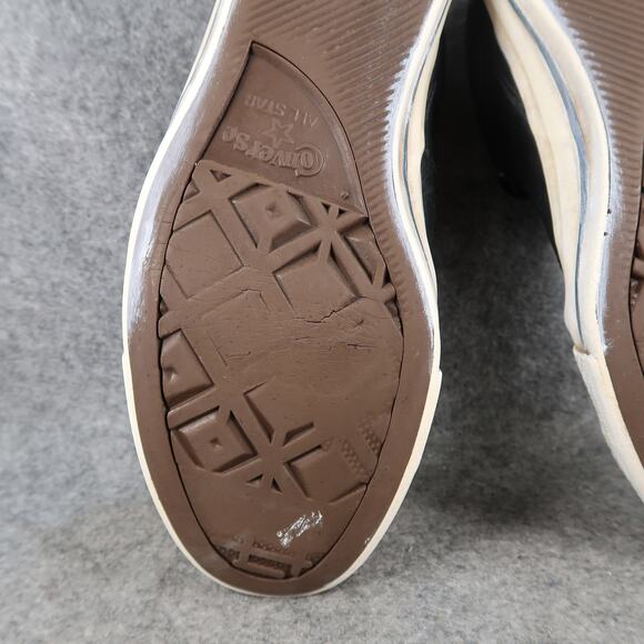 Converse Shoes Mens 8.5 Casual Sneaker Leather Mid Lace Up High Street All Star - Picture 12 of 13